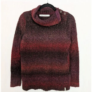 Woolrich sz. M Sweater Ombre Striped Wool Blend Chunky Brushed Knit Pullover Top